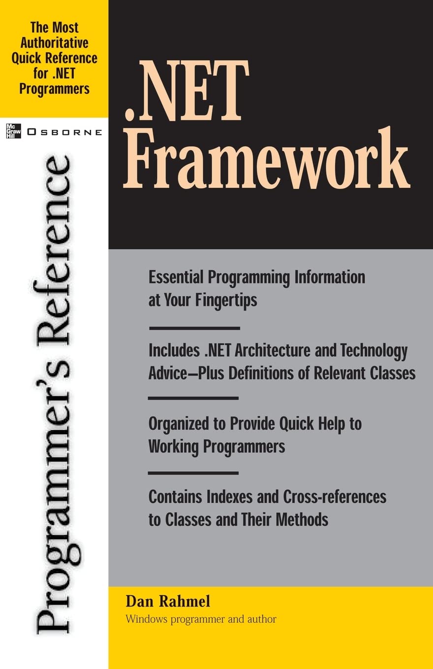 .Net Framework Programmer'S Reference,Used
