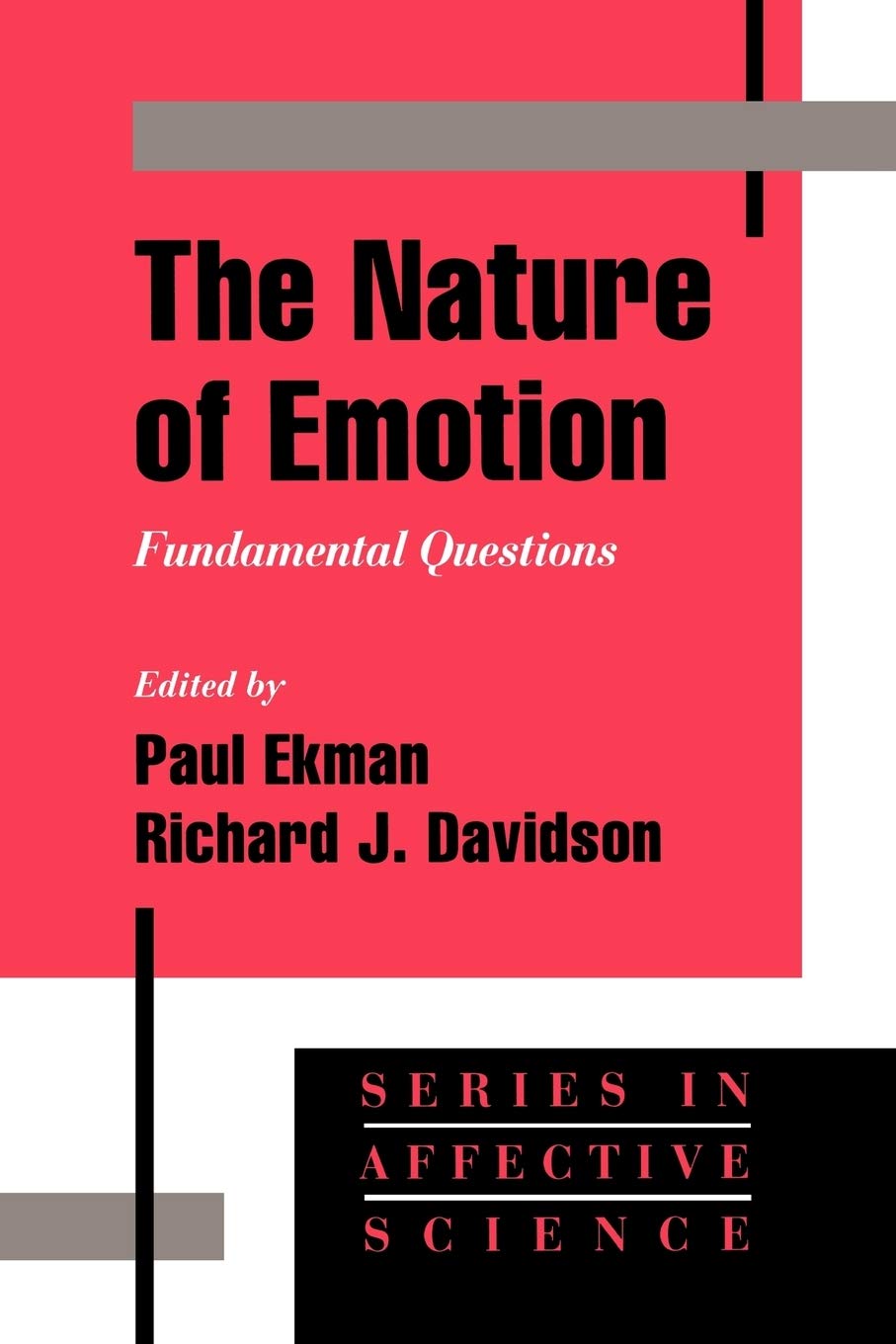 The Nature of Emotion: Fundamental Questions (Series in Affective Science),Used
