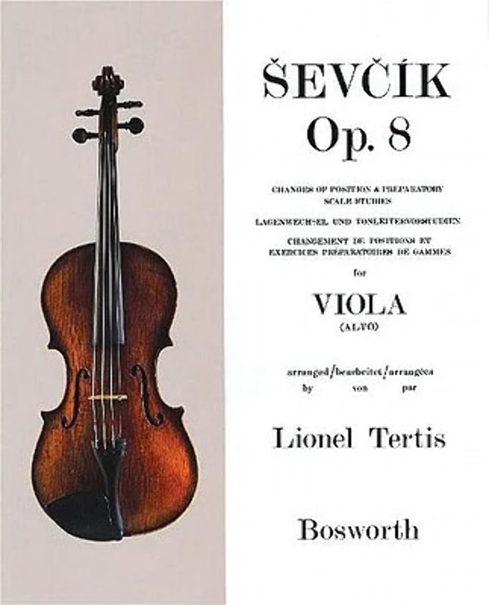 Sevcik for Viola  Opus 8: Changes of Position & Preparatory Scale Studies,Used