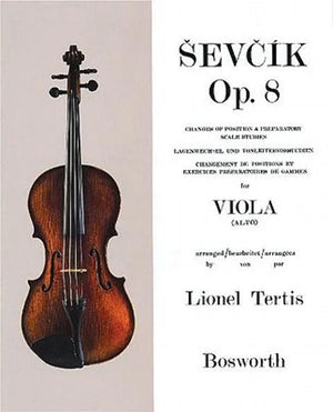 Sevcik for Viola  Opus 8: Changes of Position & Preparatory Scale Studies,Used