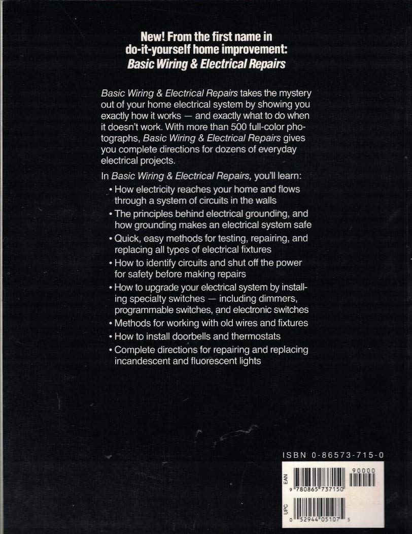 Basic Wiring & Electric Repair (Black & Decker Home Improvement Library),New