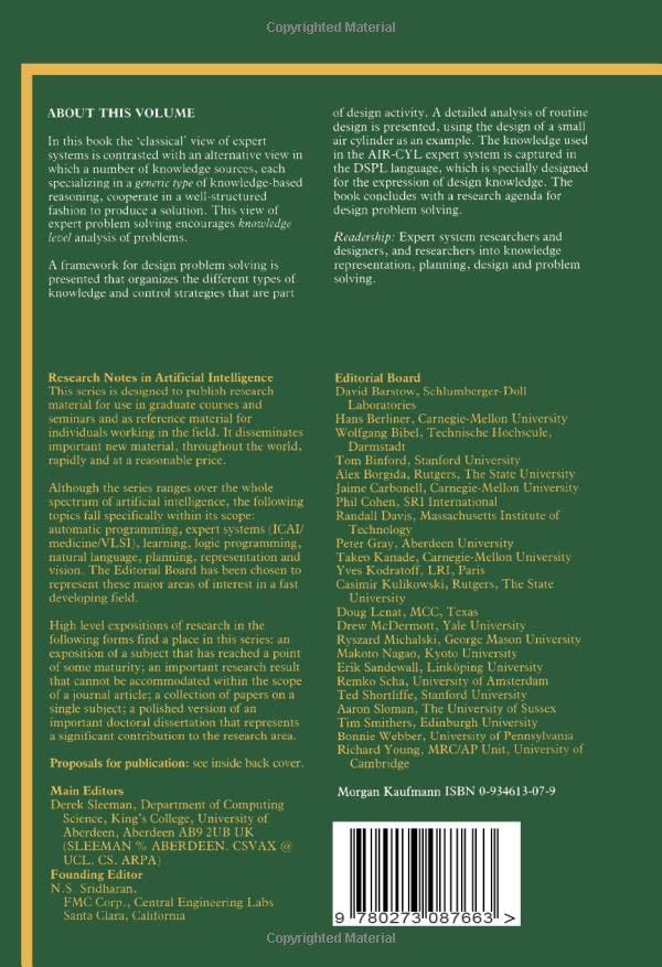 Design Problem Solving: Knowledge Structures and Control Strategies,Used