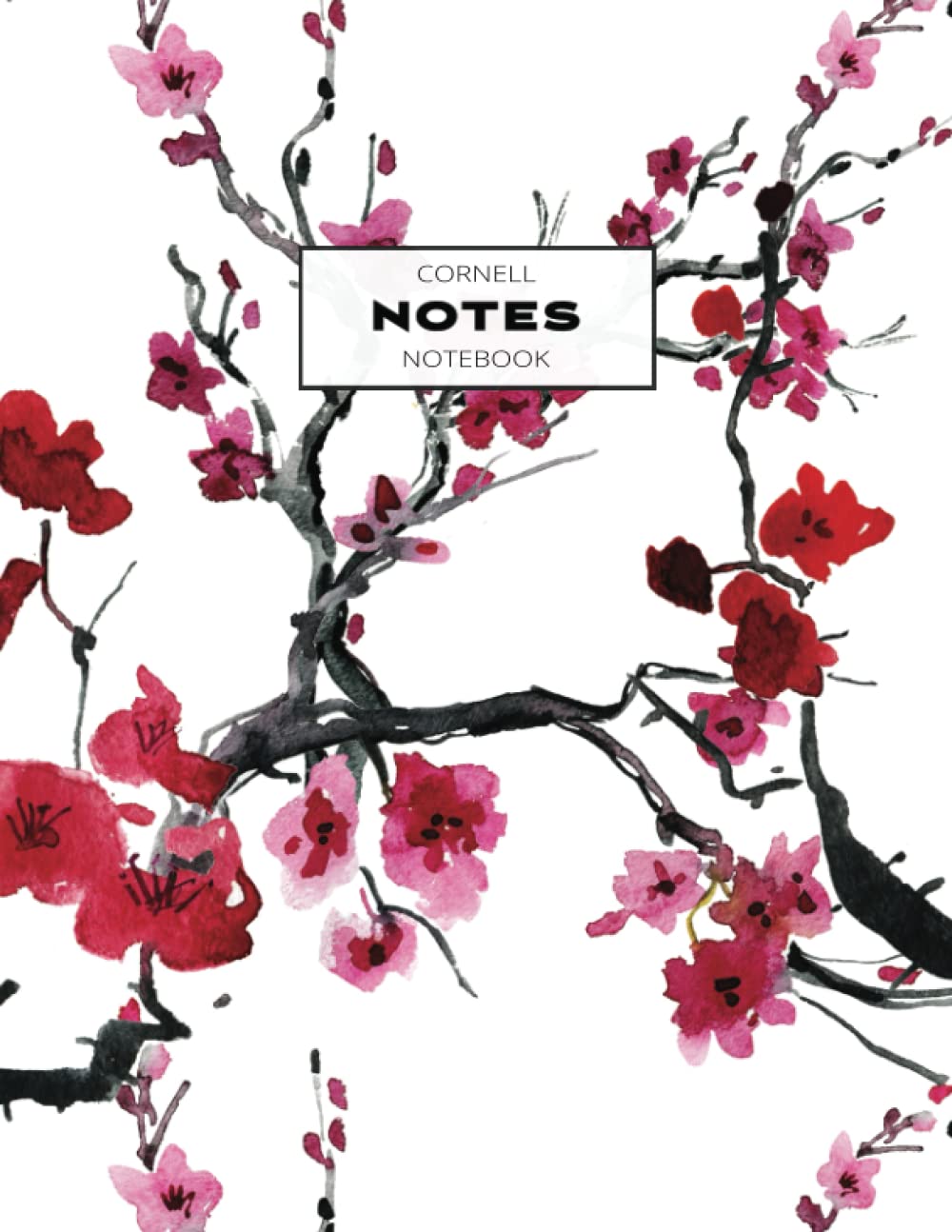 Cornell Notes Notebook: Note Taking with College Ruled Lines, Index and Numbered Pages, Cherry Blossom,Used