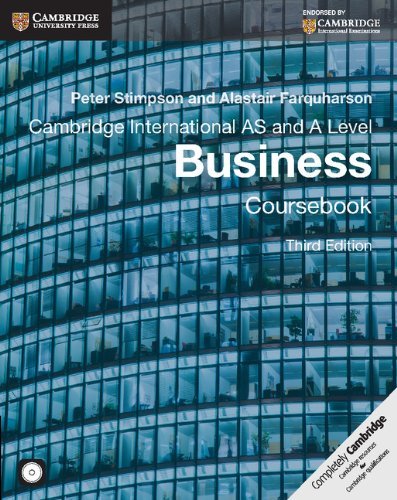 Cambridge International AS and A Level Business Coursebook with CDROM,Used