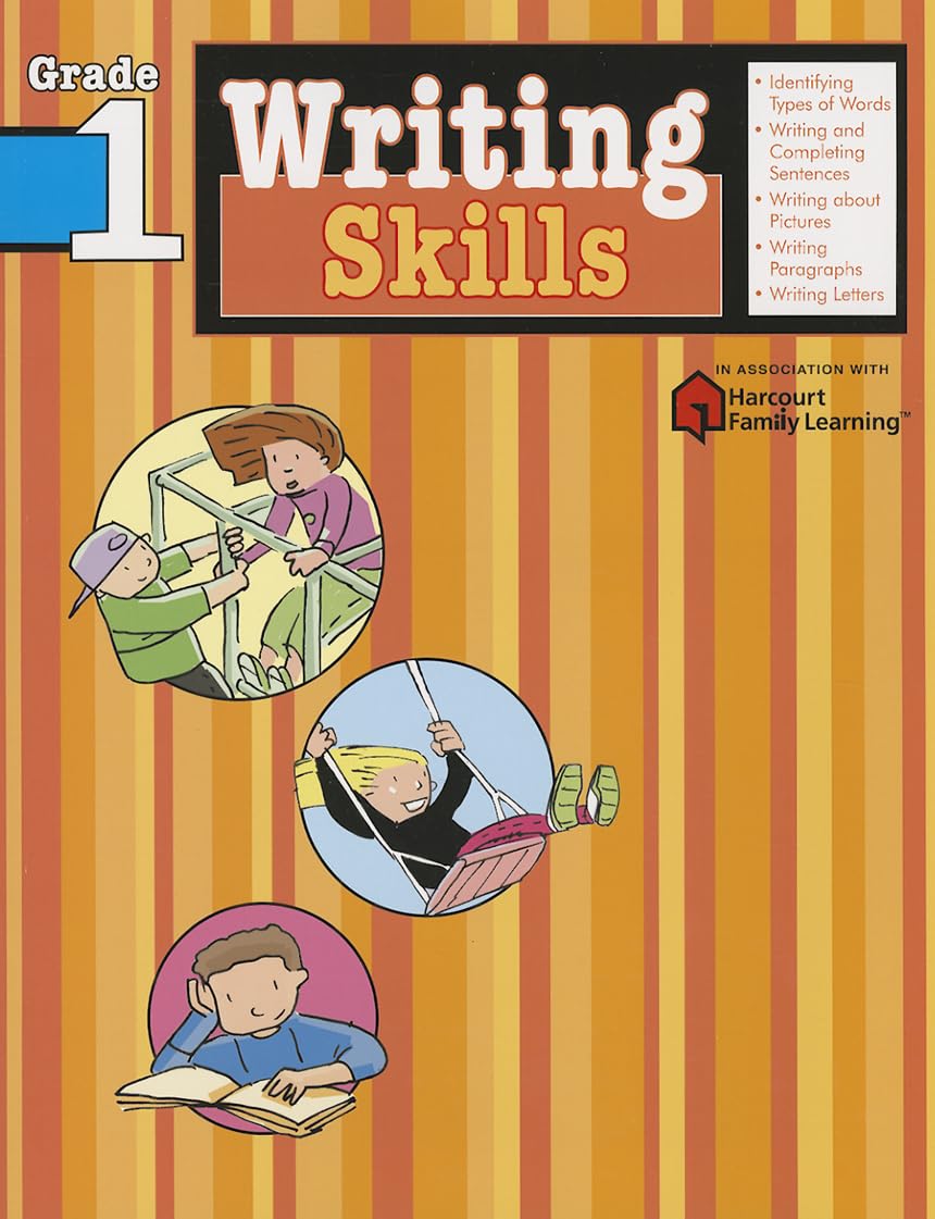 Writing Skills: Grade 1 (Flash Kids Harcourt Family Learning),Used
