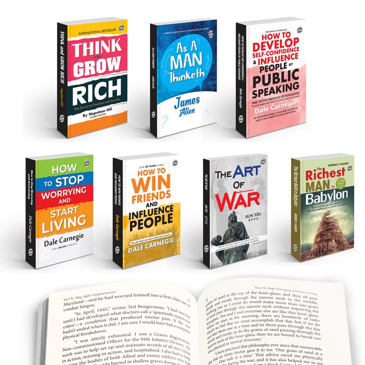 Think & Grow Rich, The Art Of War, How To Win Friends & More Timeless Classics Novel - Unlock Financial Freedom & Personal Growth : 7 Essential Books For A Better Life