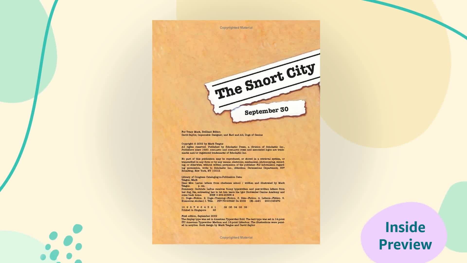 Dear Mrs. LaRue (Letters from Obedience School),Used