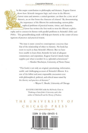 Aristotle'S Rhetoric: An Art Of Character