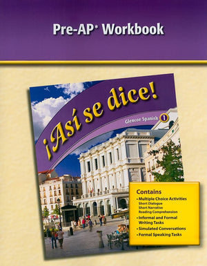 Glencoe Spanish 1 !Asi Se Dice! PreAP Workbook (Spanish and English Edition),Used