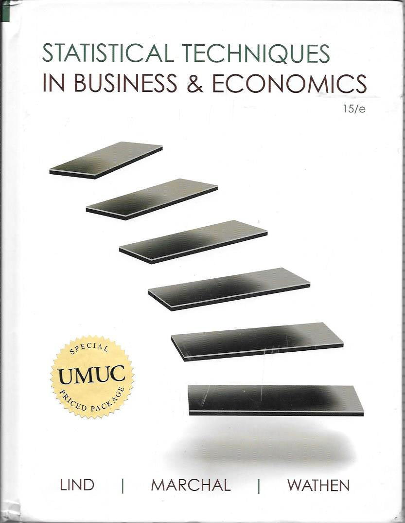 Statistical Techniques in Business & Economics,Used
