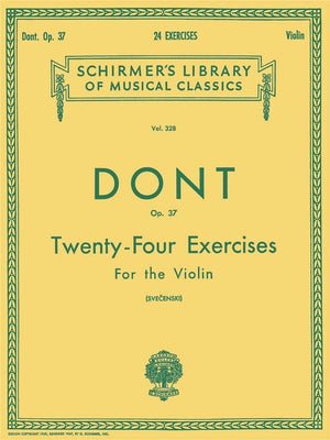 24 Exercises, Op 37: Schirmer Library Of Classics Volume 328 Violin Method (Schirmer'S Library Of Musical Classics)-new