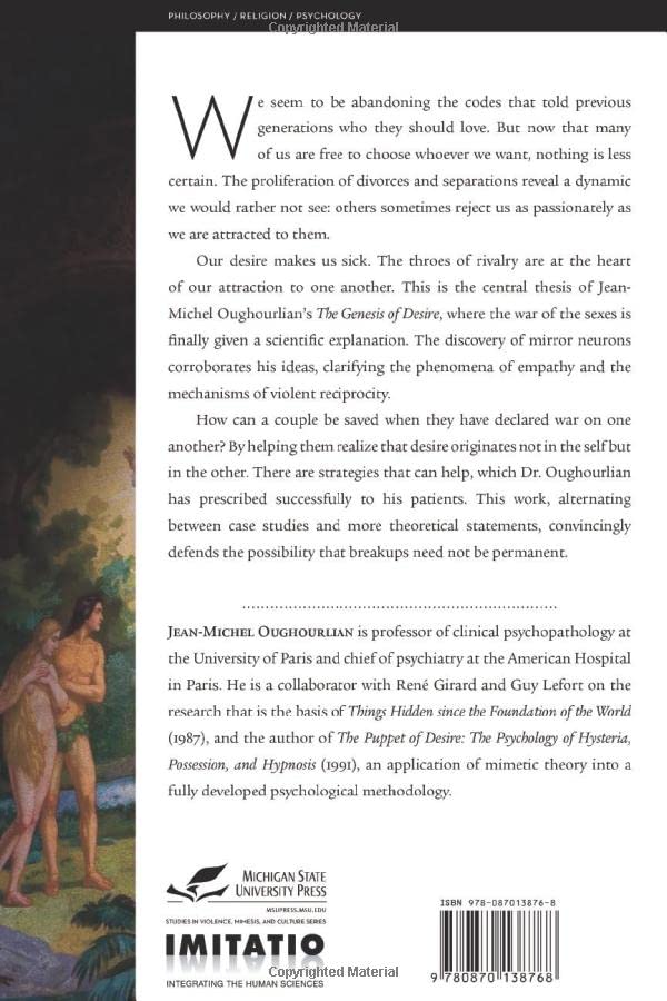 The Genesis Of Desire (Studies In Violence, Mimesis, And Culture),New