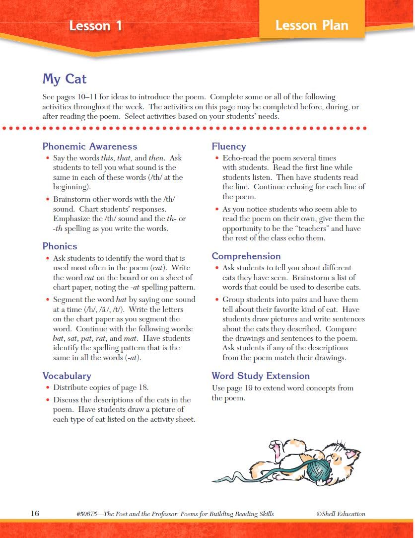 Poems for Building Reading Skills Level 1 (The Poet and the Professor),Used