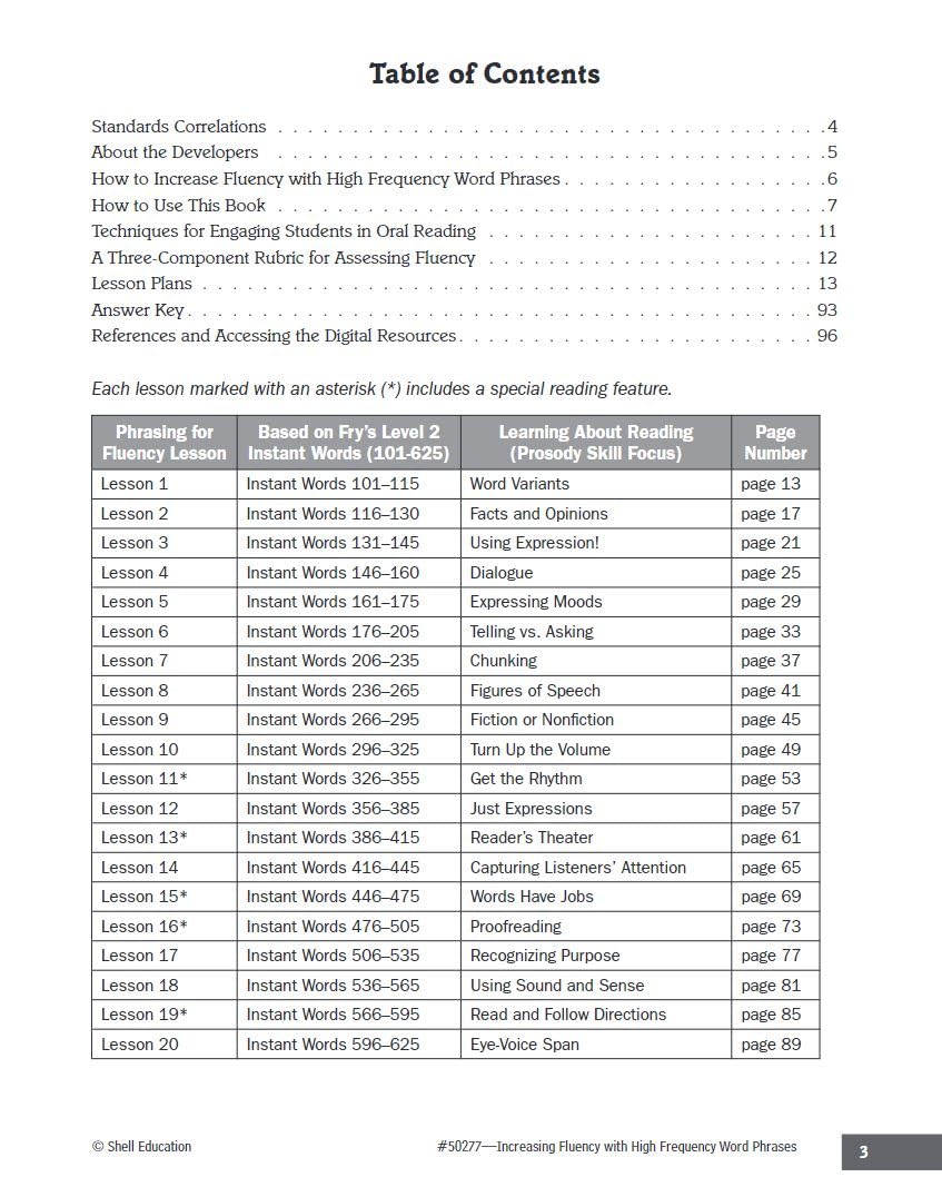 Increasing Fluency with High Frequency Word Phrases Grade 2 (Increasing Fluency Using High Frequency Word Phrases),New