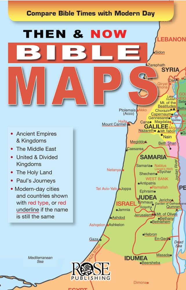 Then And Now Bible Maps  Fold Out Pamphlet