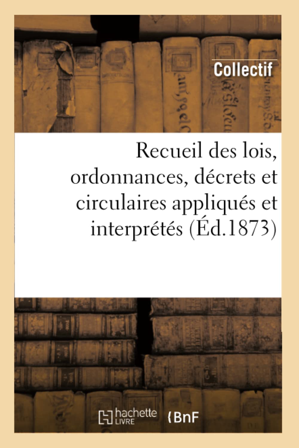 Recueil Des Lois, Ordonnances, Dcrets Et Circulaires Appliqus Et Interprts (D.1873) (Sciences Sociales) (French Editio,New