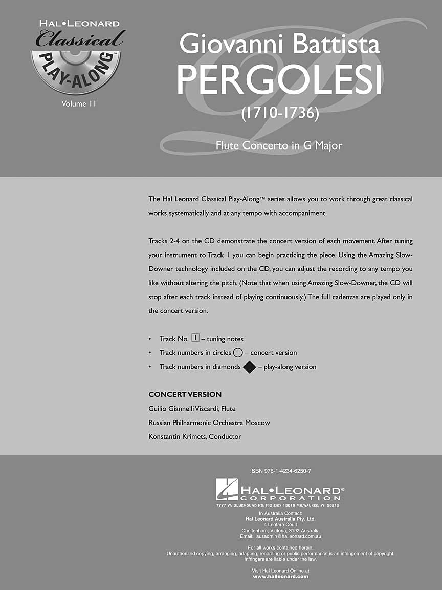 Flute Concerto in G Major: Classical PlayAlong Volume 11 (Classical Playalong, 11),Used