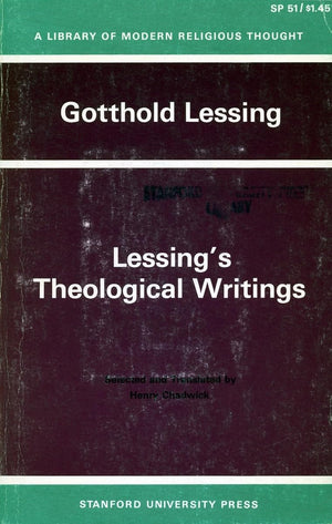 Lessingas Theological Writings: Selections in Translation (Library of Modern Religious Thought),New