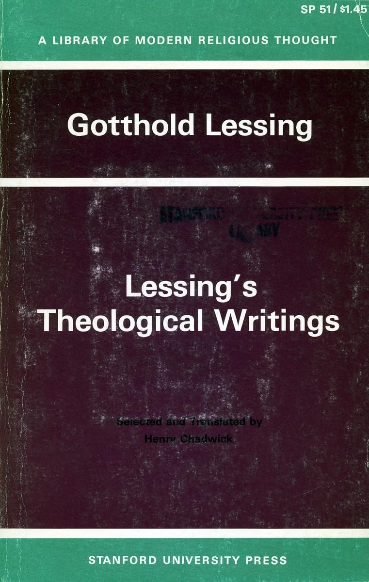 Lessingas Theological Writings: Selections in Translation (Library of Modern Religious Thought),Used