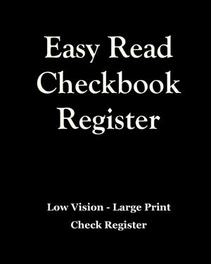 Easy Read Checkbook Register,New