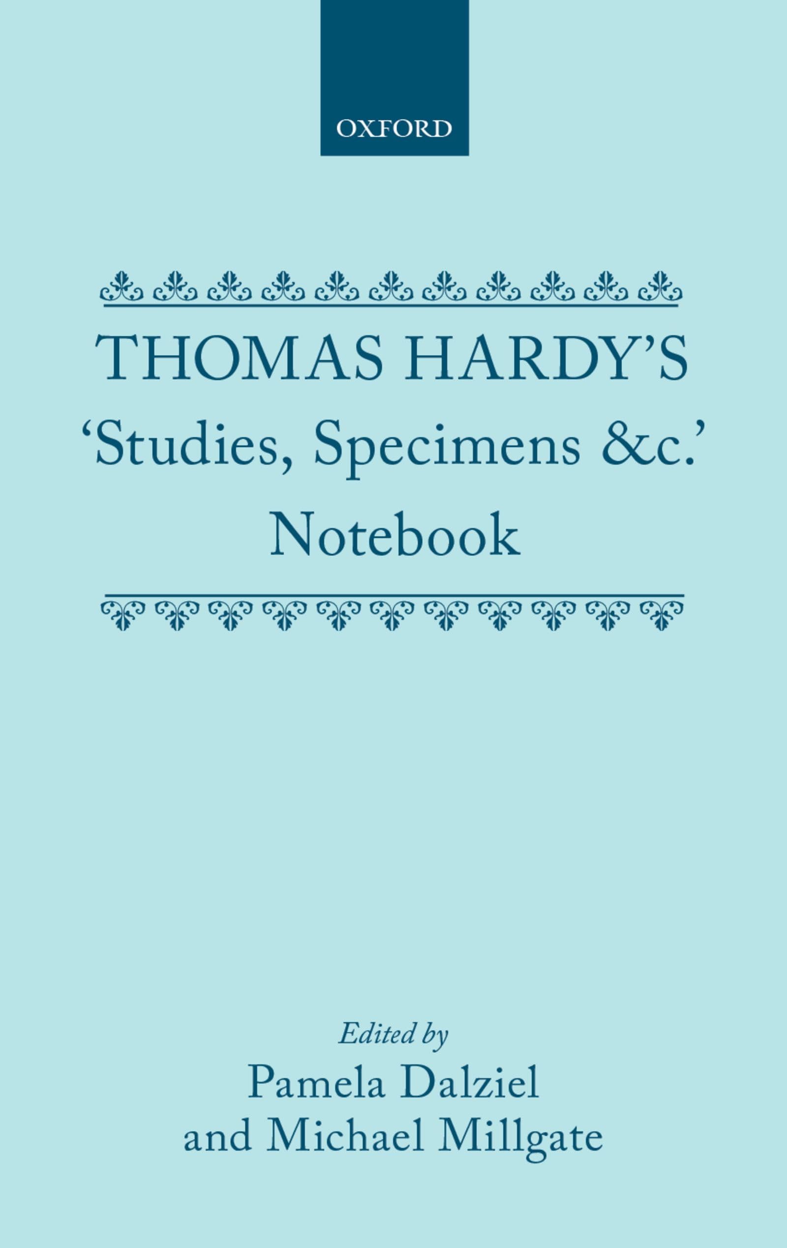 Thomas Hardy'S 'Studies, Specimens &C.' Notebook,Used
