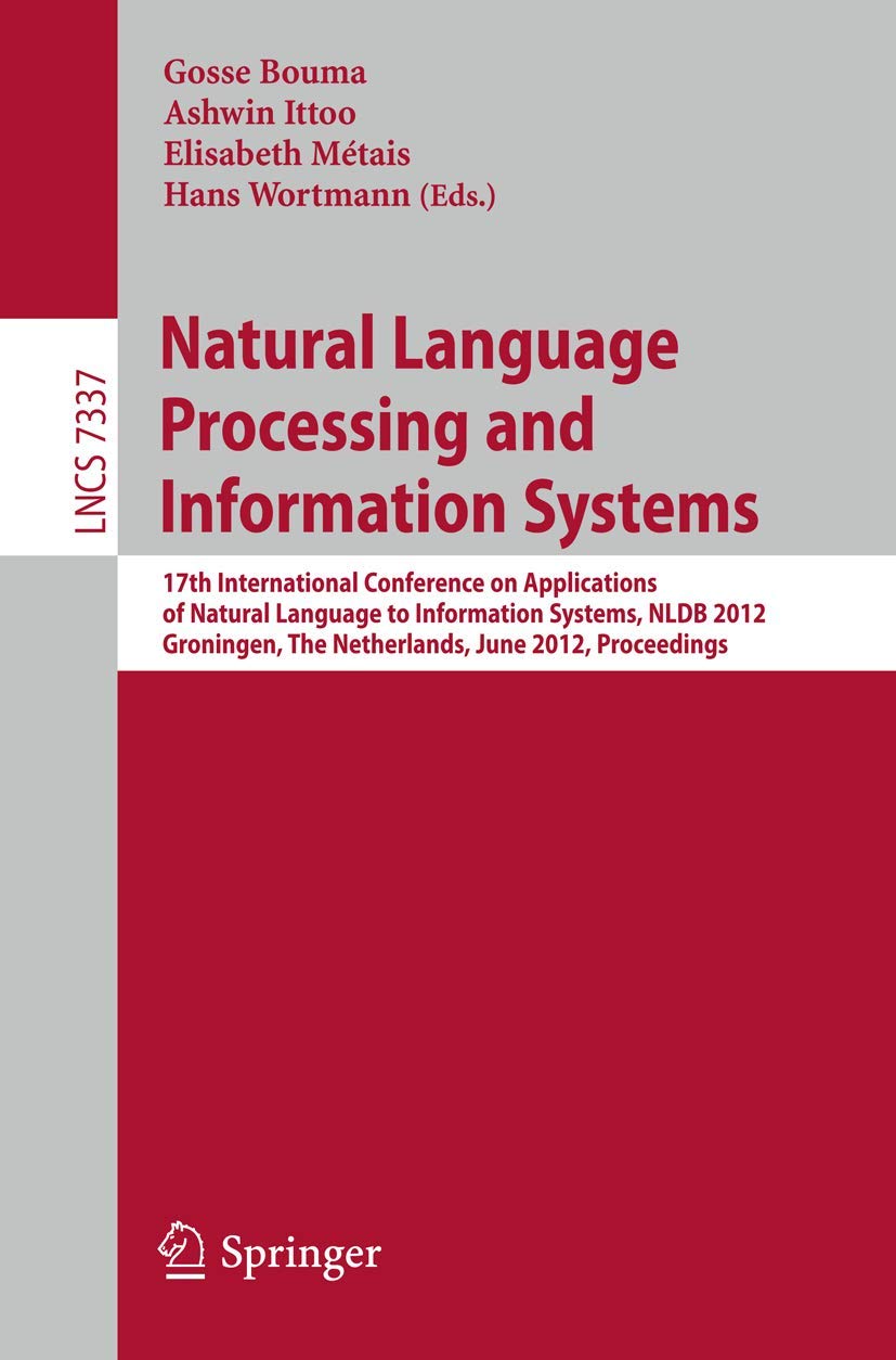 Natural Language Processing and Information Systems: 17th International Conference on Applications of Natural Language to Inform,Used