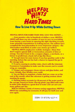 Helpful Hints for Hard Times: How to Live It Up While Cutting Down,Used