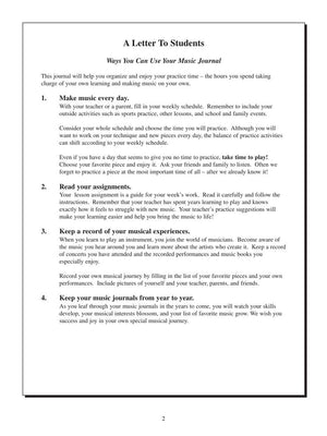 My Music Journal  Student Assignment Book  Practice Planner with Staff Paper, Lesson Pages and Music History  Hal Leonard Piano,Used