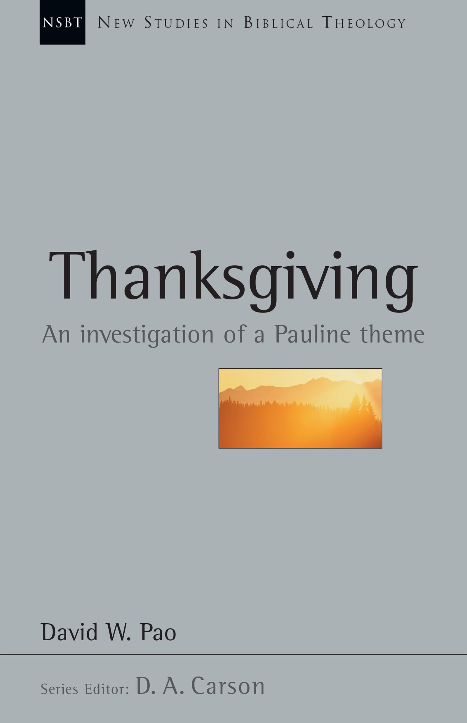 Thanksgiving: An Investigation of a Pauline Theme (Volume 13) (New Studies in Biblical Theology),Used