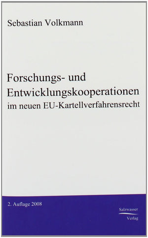 Forschungs und Entwicklungskooperationen im neuen EUKartellverfahrensrecht (German Edition),Used