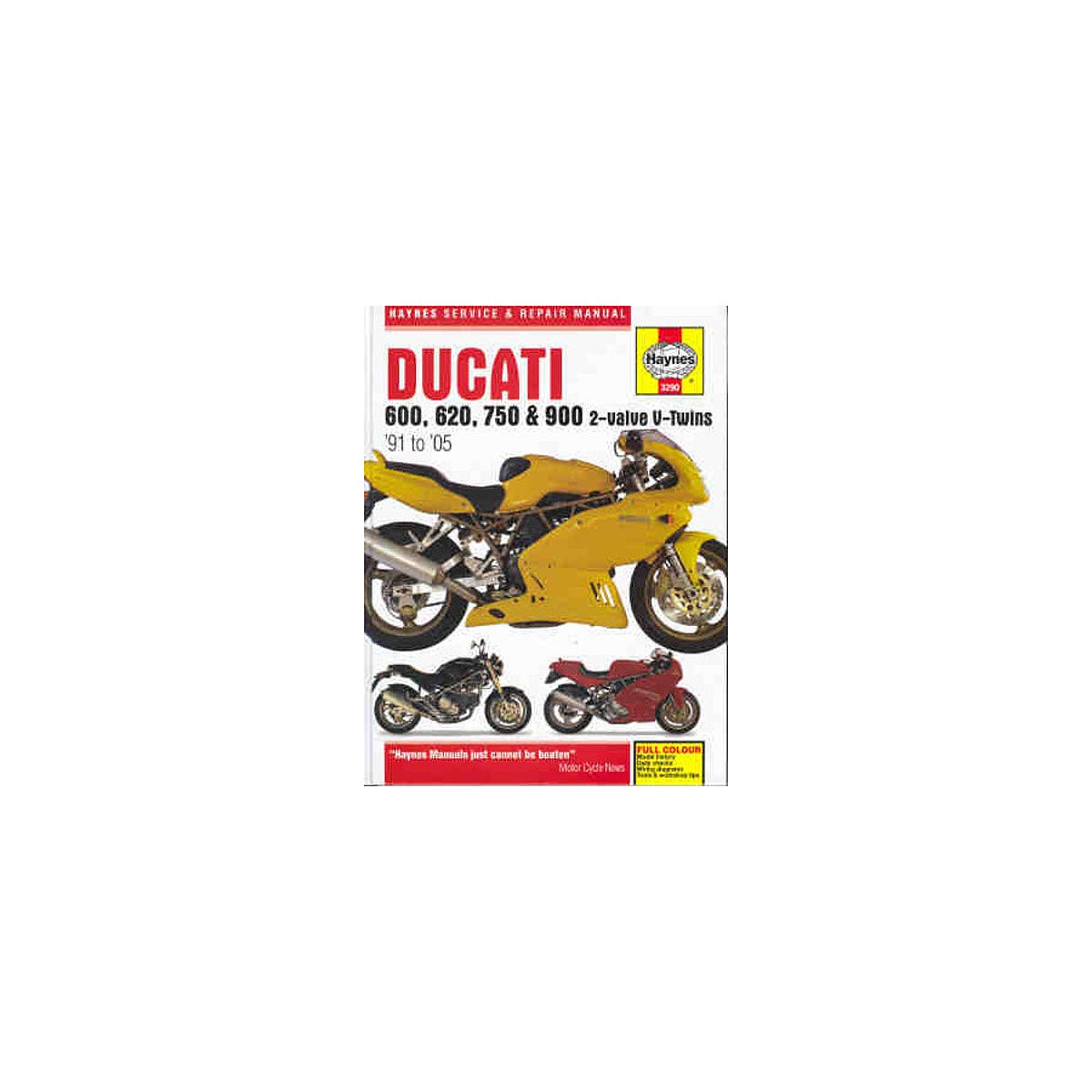 Haynes Ducati 600, 750 And 900 2Valve Vtwins Service And Repair Manual, 1991 To 1996 Models