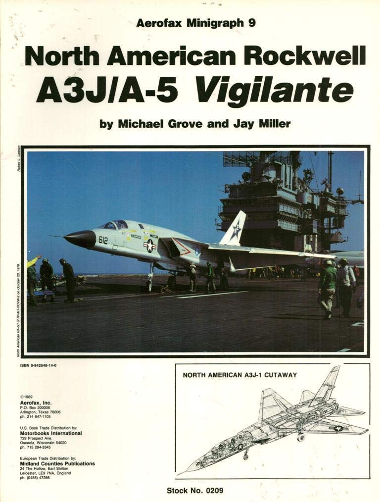 North American Rockwell A3J/A5 Vigilante  Aerofax Minigraph 9,Used