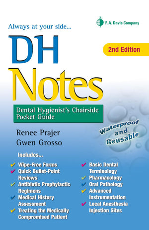 Dh Notes: Dental Hygienist'S Chairside Pocket Guide,New