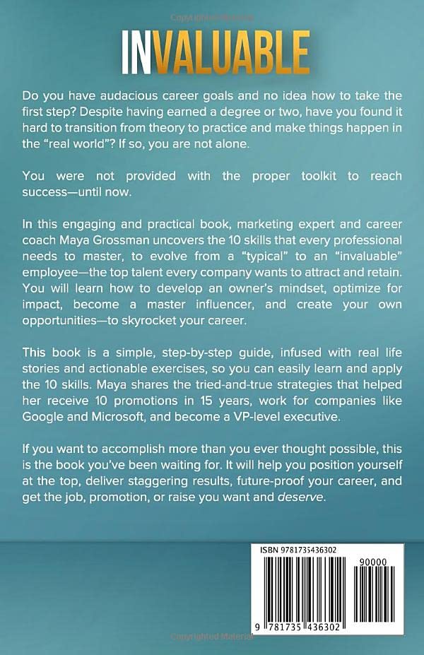 Invaluable: Master the 10 Skills You Need to Skyrocket Your Career,Used