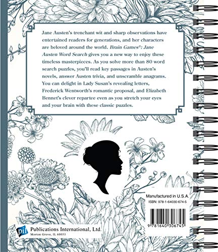 Brain Games  Jane Austen Word Search: How Well Do You Know These Timeless Classics? (Volume 1)