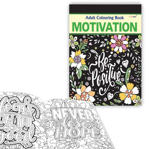 Adult Colouring Book - Motivation : A Mindful Adult Coloring Book, Designed For Inner Peace And Stress Relief, Beautiful Patterns For Relax The Mind, Art Coloring Book