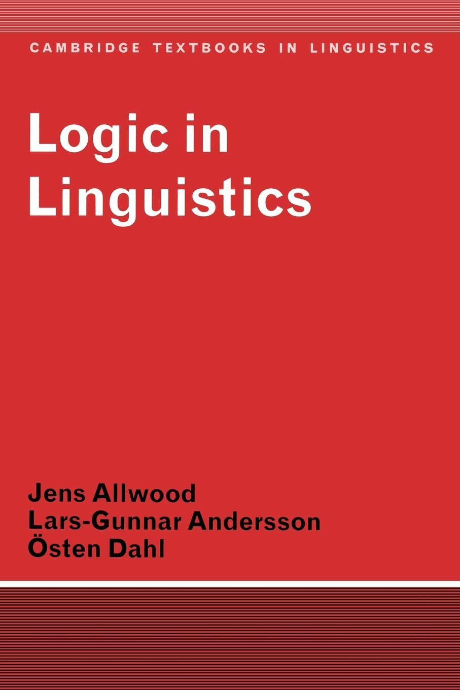 Logic In Linguistics (Cambridge Textbooks In Linguistics)