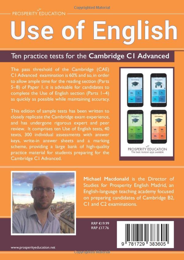 Use of English: Ten practice tests for the Cambridge C1 Advanced,Used