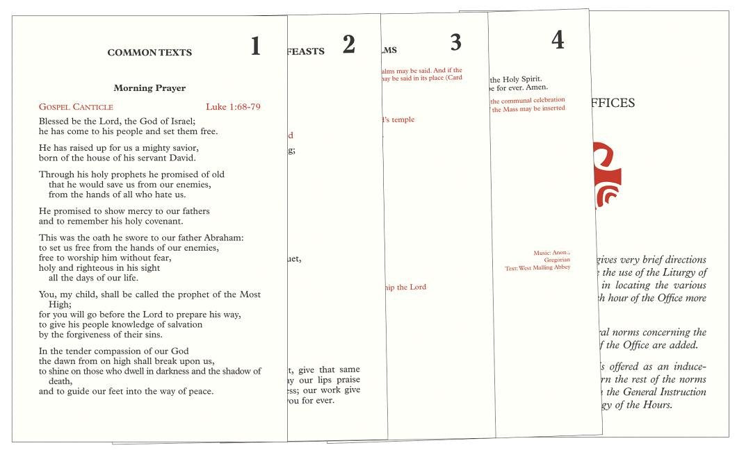 Liturgy of the Hours Inserts,Used