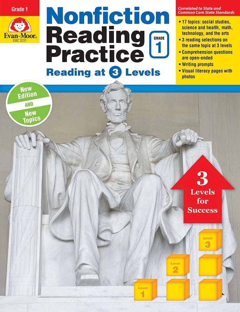 EvanMoor NonFiction Reading Practice, Grade 1,Used