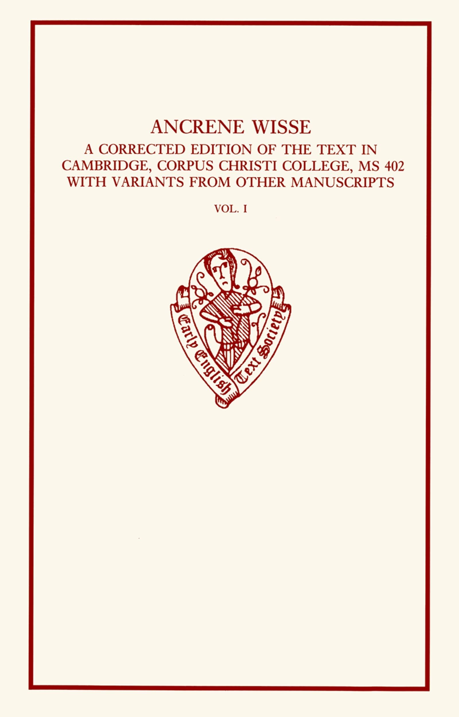Ancrene Wisse (Early English Text Society Original Series),Used