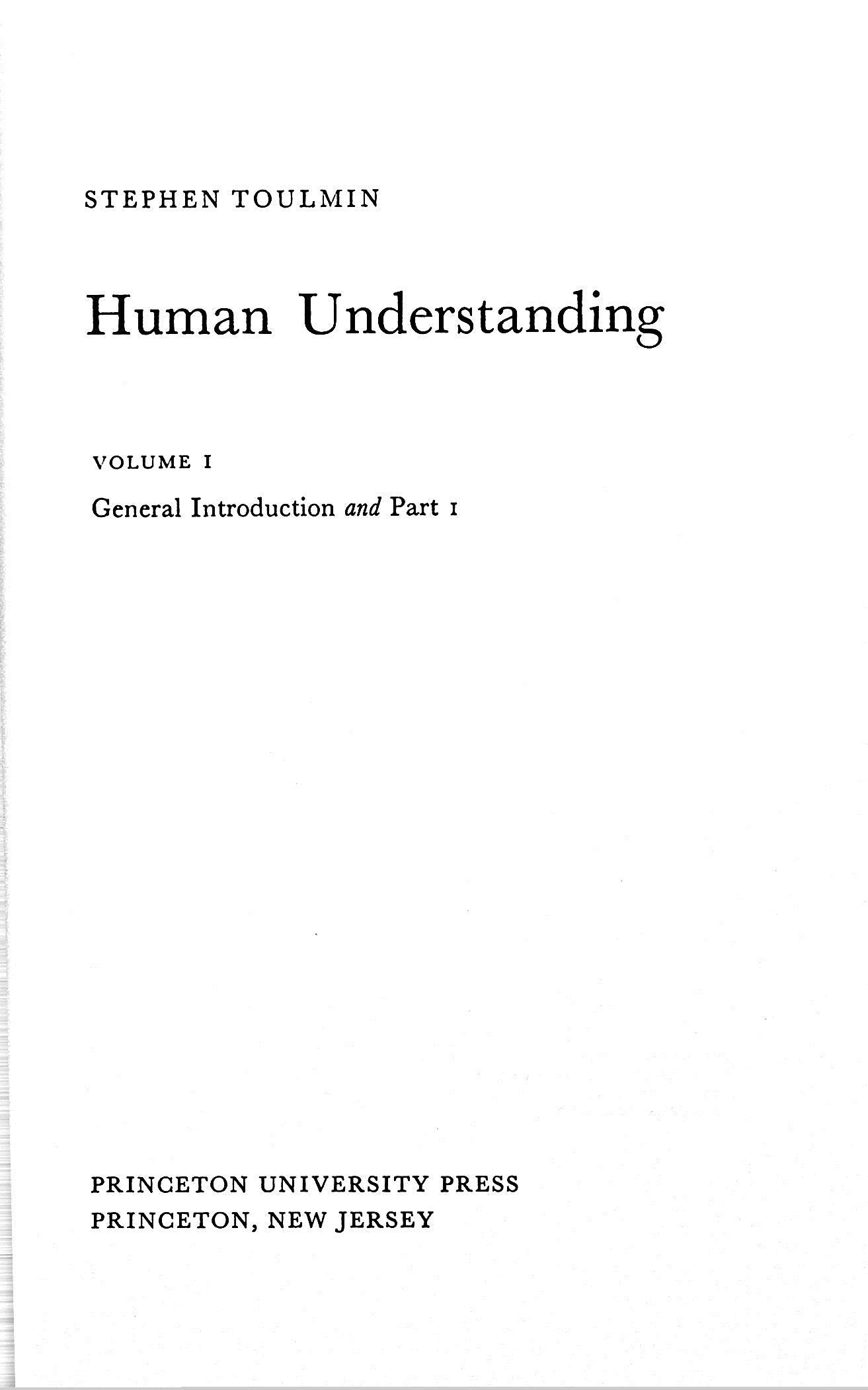 Human Understanding: The Collective Use and Evolution of Concepts,Used