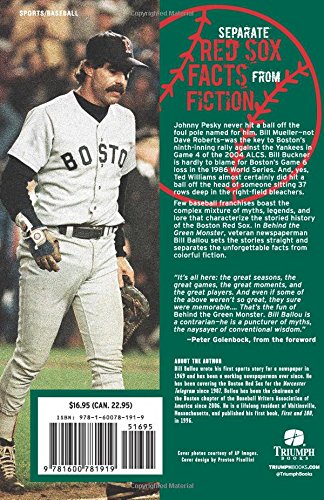 Behind the Green Monster: Red Sox Myths, Legends, and Lore,Used