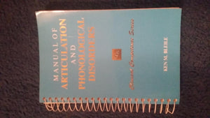 Manual of Articulation and Phonological Disorders: Infancy Through Adulthood,Used