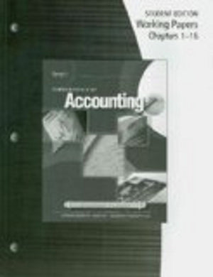 Working Papers for Gilbertson/Lehmans Fundamentals of Accounting: Course 1,Used