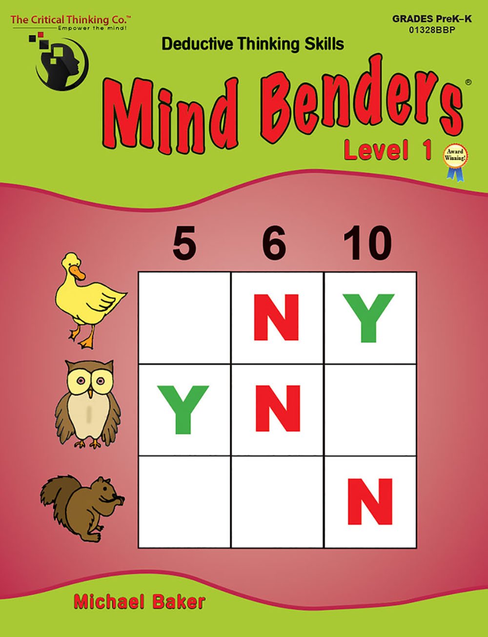 Mind Benders Level 1 Workbook  Deductive Thinking Skills Puzzles (Grades PreKK),New
