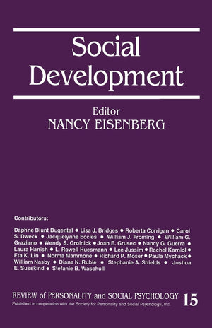 Social Development (The Review Of Personality And Social Psychology),Used