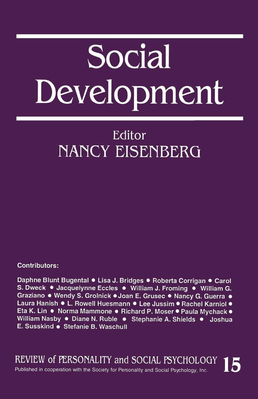 Social Development (The Review Of Personality And Social Psychology),Used