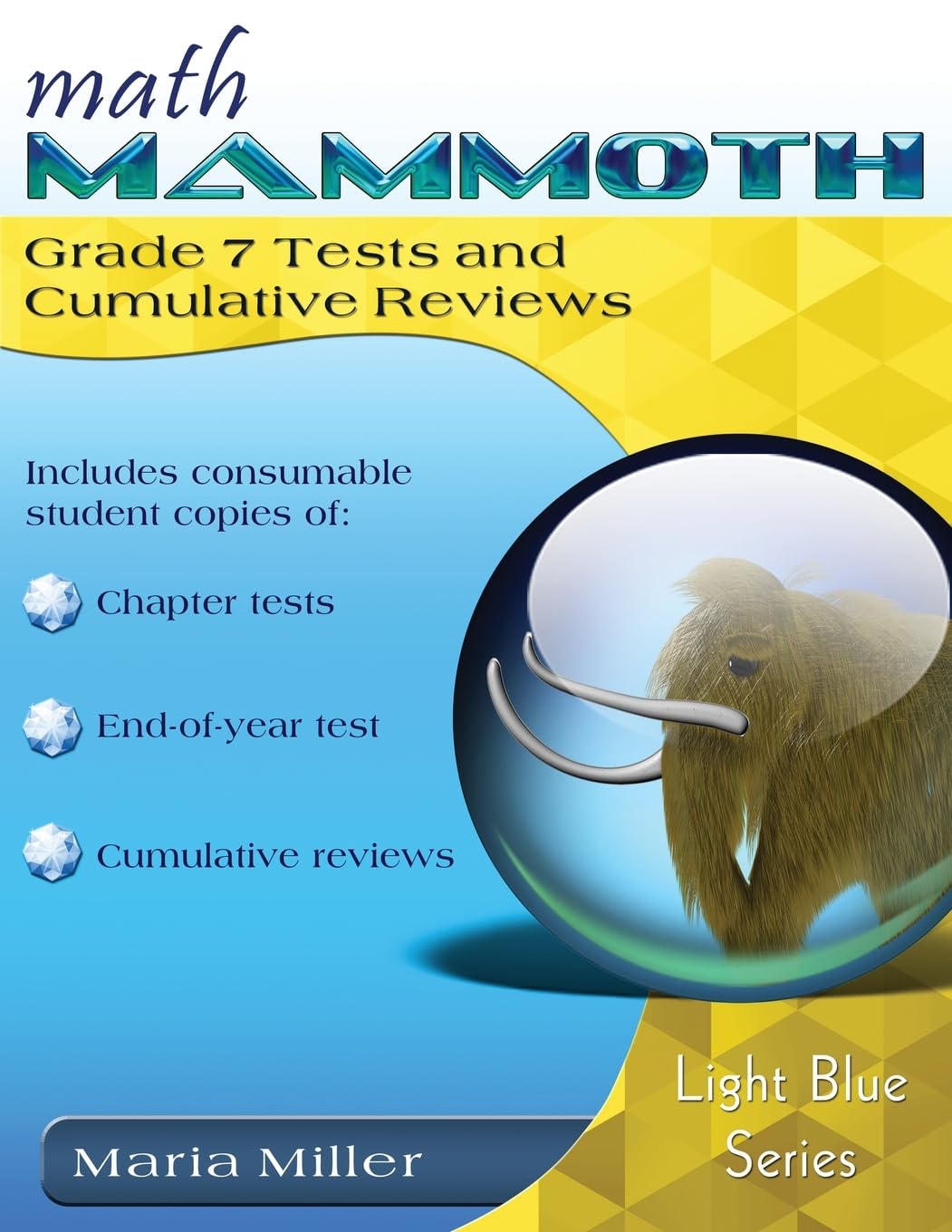 Math Mammoth Grade 7 Tests and Cumulative Reviews,Used