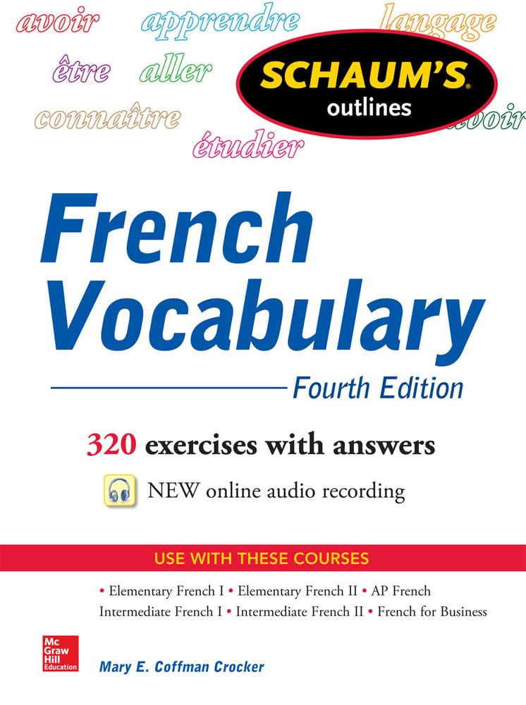 Schaum's Outline of French Vocabulary (Schaum's Outlines),Used
